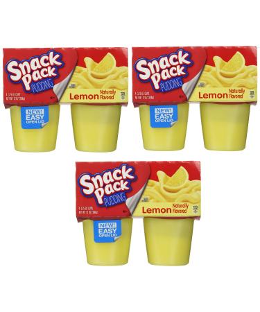 Hunt's Snack Pack Lemon Pudding - 3.25 oz - 4 ct - 3 pk