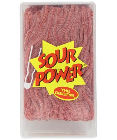 Sour Power Straws, Strawberry (200-Count Straws), 49.4-Ounce Tub Strawberry 200 Count (Pack of 1)