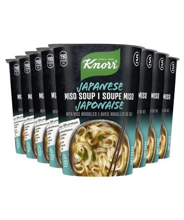 Knorr Rice Noodle Cup for a Light Soup Meal or Snack Ready in 5 mins Japanese Miso Low Fat Vegetarian and no Artificial Flavours Count of 8 (56g 8 448g) Miso 56 g (Pack of 8)