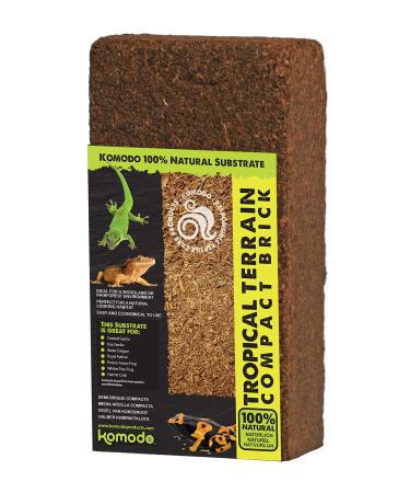 Komodo Tropical Terrain Compact Brick Natural Substrate for Woodland or Rainforest Habitats Standard Single
