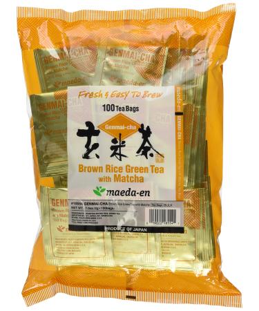 Maeda En Genmai-Cha With Matcha Tea Bags, Roasted Rice, 100 Count