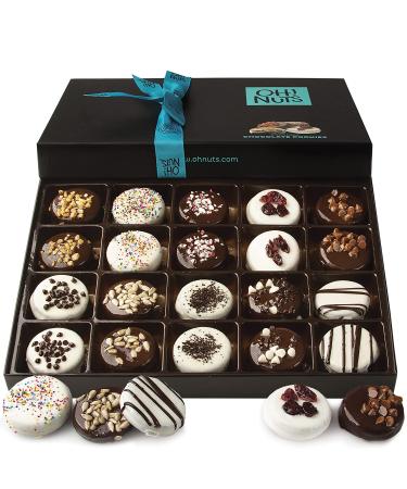 20 Variety Gourmet Chocolate Covered Cookie Gift Basket - Prime Elegant Box for Birthday, Anniversary, Holiday | Oh! Nuts Chocolate Covered Oreos - Buy Online on SooperMarket.com