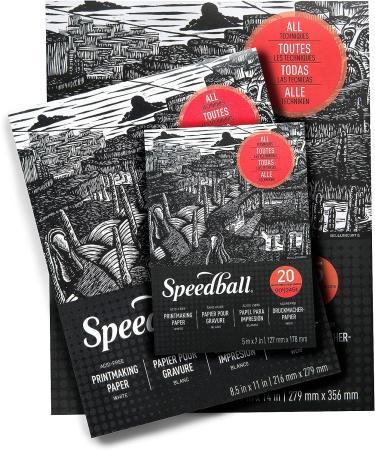 Speedball Printmaking Paper Pad - 5 x 7 White - High-Quality Artist Grade Paper - Buy Online on SooperMarket.com