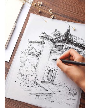 A4 Size Tracing Paper 100 Sheets - Translucent Sketching Paper for Pencil, Marker, and Ink - Lightweight 8.3 x 11.5 inch - Buy Online on SooperMarket.com