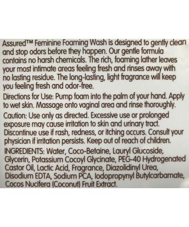 Assured Feminine Foaming Wash - Creamy Coconut & Mandarin Orange - 2-ct Set | International Shipping Available - Buy Online on SooperMarket.com