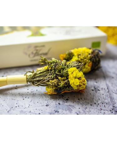 Organic Herbal Tea Sticks Floral - Leaf Handmade Bio Product Gift Set Natural Premium Quality - Buy Online on SooperMarket.com