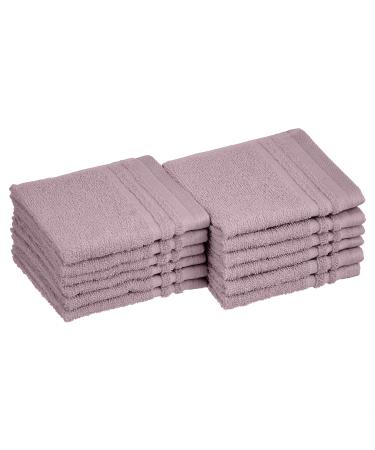 Amazon Basics Cosmetic Friendly Washcloths - 12-Pack Lavender Bloom