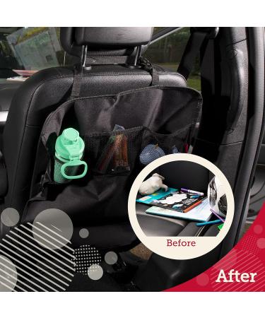 Premium Lusso Gear Heavy Duty Kick Mats (2 Pack) - Waterproof Back Seat Protector for Kids - 3 Reinforced Storage Pockets - Black - Buy Online on SooperMarket.com