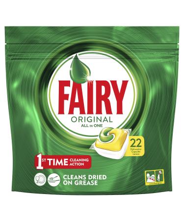 Fairy Original Dishwasher Tablets Lemon (22 Tablets) 22 Count (Pack of 1)