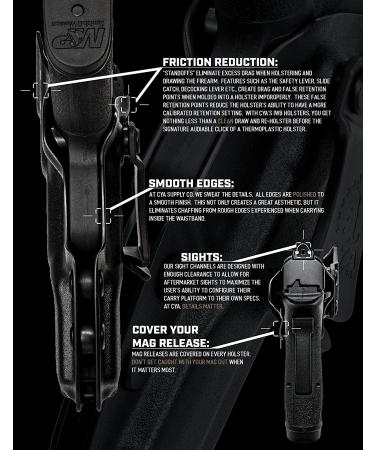 CYA Supply Co. Base IWB Concealed Carry Holster - Veteran Made in USA | Fits Glock 43/43X/43X MOS - Buy Online on SooperMarket.com