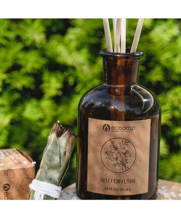 Ecodrop Wood Sage & Sea Salt Diffuser - 100ml | Fresh & Salty Aromatherapy Fragrance in Glass Bottle | Home & Office Spa Gift - Buy Online on SooperMarket.com