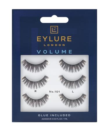 Eylure Strip False Lashes No.101 3 pairs 6 Count (Pack of 1)