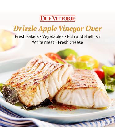 Due Vittorie Apple Vinegar - Premium Italian Gourmet Aged in Barrique Wine Barrels - All Natural Raw Cider Vinegar for Cooking - 16.9 fl oz - Buy Online on SooperMarket.com