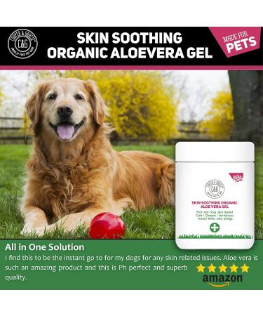 C&G Pets | Skin Soothing Organic Aloe Vera Gel | Food Grade Aloe Vera Vitamins Mineral Amino Acids | Soothes Calms Cools Moisturizes Insect Bitten Scaly Scabby Flabby Skin - Buy Online on SooperMarket.com