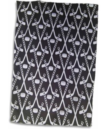 3D Rose White Hockey Sticks on Black Towel - 15 x 22 | TWL_35276_1 - Buy Online on SooperMarket.com