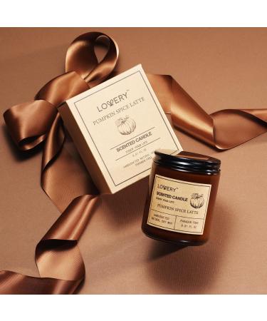 Pumpkin Spice Latte Aromatherapy Candles - Perfect Women's Gift Set for Stress Relief Meditation & Relaxation | 9oz Amber Jar Candles - Buy Online on SooperMarket.com