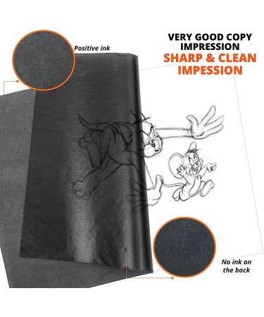 Paperzoid 30-Pack Carbon Paper for Tracing Patterns and Sketches - 8.5x11 Inches (A4 Size) Black - Premium Quality - Buy Online on SooperMarket.com
