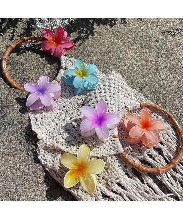 6 Flower Hair Clips - Large Non-Slip Claw Clips for All Hair Types | Perfect Floral Accessories for Women - Buy Online on SooperMarket.com