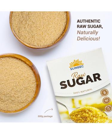 Sunbec Raw Sugar 100% Natural Brown Sugar- Kosher Certified - 500 g (Pack of 1) (Package May Vary) - Buy Online on SooperMarket.com
