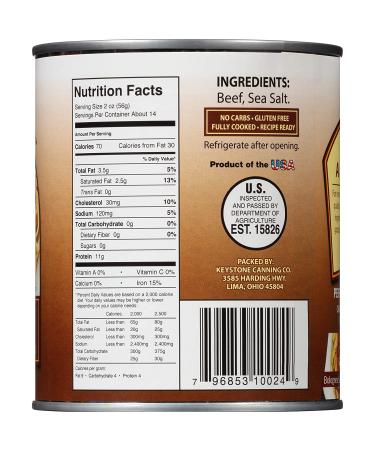 Keystone Meats All Natural Ground Beef 28oz - 1.75 lb Pack | Premium Quality - Buy Online on SooperMarket.com