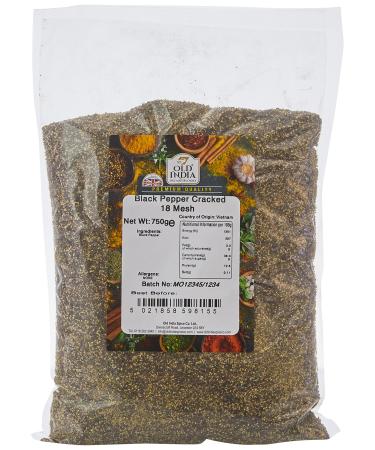 Old India Black Pepper Cracked 18 Mesh 750g 750 g (Pack of 1)