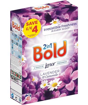 Bold 2-in-1 Lavender and Camomile Washing Powder with Lenor | 40 Washes 2.6kg | Long Lasting Freshness | Pack of 1 - Buy Online on SooperMarket.com