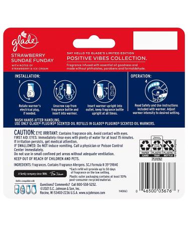 Glade PlugIns Refills Air Freshener - Strawberry Sundae Funday - 3.35 Fl Oz 5 Count - Buy Online on SooperMarket.com