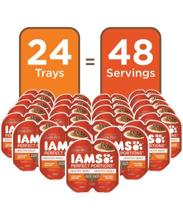 IAMS Perfect Portions Healthy Wet Cat Food Adult Grain Free Cuts in Gravy - Chicken + Tuna Flavours (24 Pack each) Cat Food + Cat Food - Tuna - Buy Online on SooperMarket.com