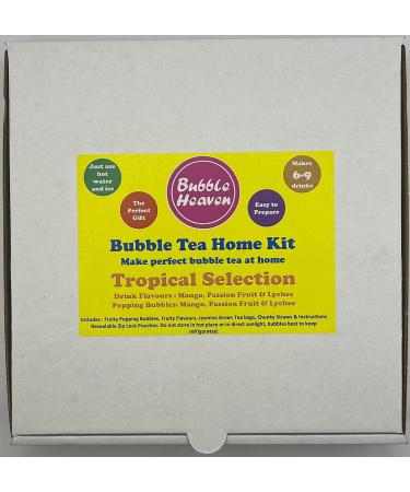 Bubble Heaven Fruity Tropical Boba Bubble Tea Kit - Make 6-9 Extra Large Drinks at Home | 1 Pack - Buy Online on SooperMarket.com