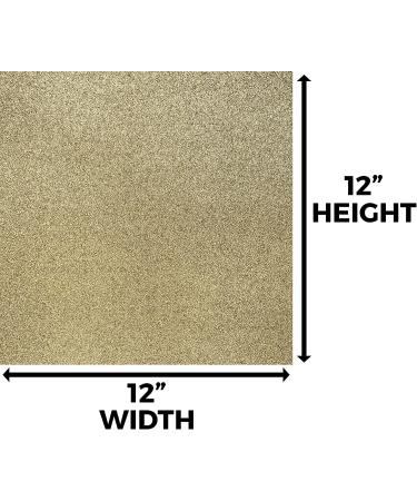 Gold Glitter Cardstock - 10 Sheets - Premium 12x12 Glitter Paper for Scrapbooking, Crafts, Decorations, Weddings - Buy Online on SooperMarket.com