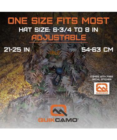 QuikCamo Mossy Oak Camo Bucket Hat with Built-in 3D Leafy Face Mask, Turkey Hunting Gear Boonie - NWTF Mossy Oak Obsession Camo, Adjustable OSFM - Buy Online on SooperMarket.com