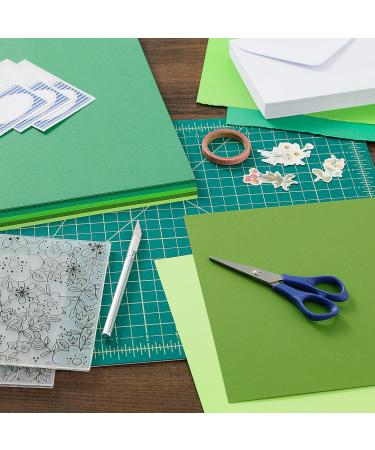 Cardstock 8.5 x 11 Paper Pack - Assorted Colored Scrapbook Paper 65lb - Double Sided Card Stock for Crafts Embossing Cardmaking - 50 Sheets Solid Core Greens - Buy Online on SooperMarket.com