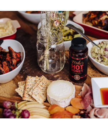 Mikes Hot Honey - Extra Hot 10 oz Easy Pour Bottle | Sweetness & Heat with an Extra Kick | 100% Pure Honey | Shelf-Stable & Gluten-Free | Paleo-Friendly | More than Sauce - Buy Online on SooperMarket.com