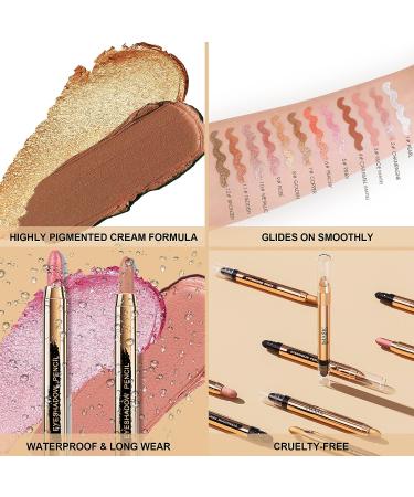 CCbeauty Matte Eyeshadow Stick Set - Cream Eye Shadow Pencil Kit for Hypoallergenic Longwear Metallic Glitter Eyeliner - Nude 03 - Buy Online on SooperMarket.com