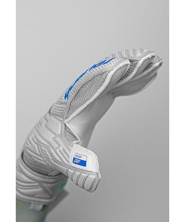 Reusch Men s Attract Finger Support Goalkeeper Gloves - Unisex Outer Seam Cut Grip Surface Light Gray-Blue-Yellow Adult Football Gloves with Finger Protection - Size 8 - Buy Online on SooperMarket.com