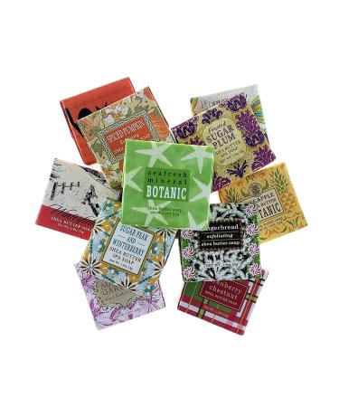 Greenwich Bay Trading Co. 2oz Soap Sampler - Set of 12 Assorted Scents - Enriched with Shea Butter Cocoa Butter Essential Oils & Natural Exfoliants 2 Ounce (Pack of 12)
