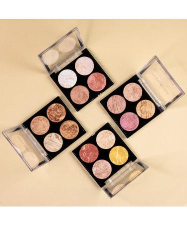 Makeup Revolution Cheek Kit - Sunkissed Glow Bronzer & Highlighter Powder Palette 0.32 Oz - Vegan & Cruelty-Free - Buy Online on SooperMarket.com