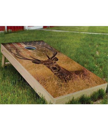 Cornhole Board Vinyl Wrap Decals (Set of 2) Patriotic Bean Bag Toss Wrap Stickers (Deer) - Buy Online on SooperMarket.com