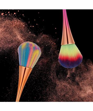 3-Piece Large Powder Mineral Brushes Set - Soft Fluffy Kabuki Foundation & Blush Brushes for Daily Makeup - Colorful Nail Design Dust Brushes - Buy Online on SooperMarket.com
