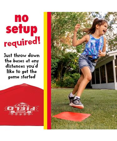 Franklin Sports Field Day Baseball Base Set - Portable Red Rubber Bases for Baseball, Softball, Kickball - Includes Home Plate - Easy Set Up - Buy Online on SooperMarket.com