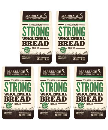 Marriages Stoneground Strong Wholemeal Bread Flour 1.5kg (Pack of 5)