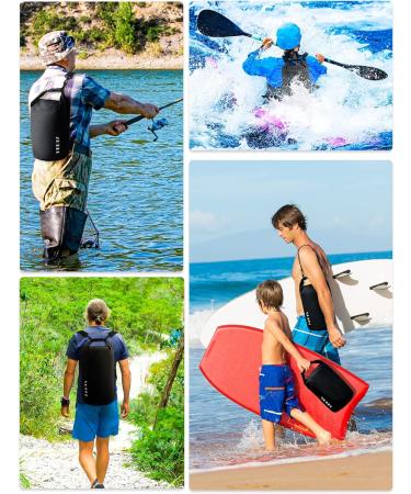 HEETA Waterproof Dry Bag 5L - Updated Version | Lightweight Roll Top Dry Storage Backpack with Emergency Whistle | For Travel Swimming Kayaking Camping | Black - Buy Online on SooperMarket.com