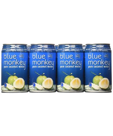Blue Monkey 100% Natural Coconut Water, 11.2-Ounce (Pack of 24) (Packaging May Vary)