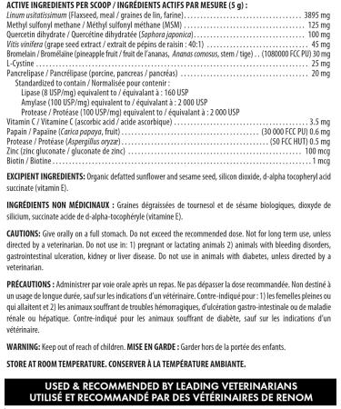 Flora Health BiologicVET BioSKIN&Coat Natural Antihistamine Quercetin Bromelain Lignans Prebiotics for Dogs and Cats 400 g Powder Greenish 400 g (Pack of 1) - Buy Online on SooperMarket.com