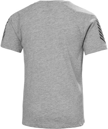 Shop Helly Hansen Jr Loen Tech T-Shirt Grey Melange - Unisex Junior Size 8 | International Shipping Available - Buy Online on SooperMarket.com