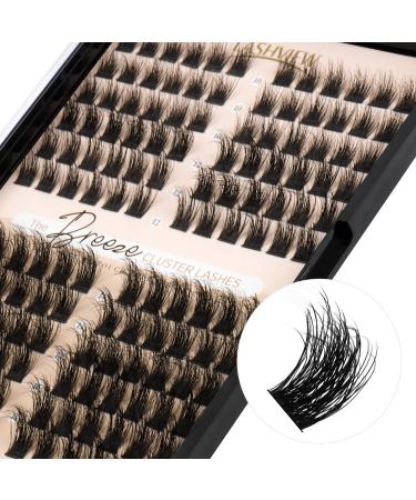 Lashview lash cluster 144 PCS 3D cluster lashes diy cluster eyelash extensions mega volume reusable individual lashes cluster volume look super thin band & soft (bdd09.16mix) 9ZBDD09-144