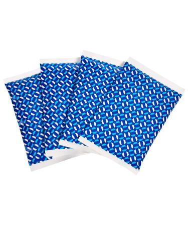 Amazon Basics Reusable Ice Pack, 6.7" X 4.3", Blue, Pack of 4'