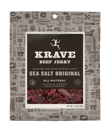 KRAVE Jerky Beef, Sea Salt, 2.7 Ounce