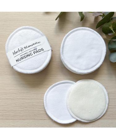 Marley s Monsters Reusable Nursing Pads | 6 Pair Washable Soft Absorbent Breastfeeding Pads - Eco-Friendly White Pad Set - Buy Online on SooperMarket.com