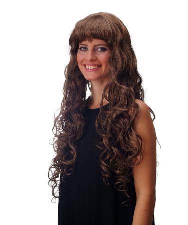 WIG ME UP - 33002A-18 wig ladies wig super long wavy curly waterwave bangs light brown brown